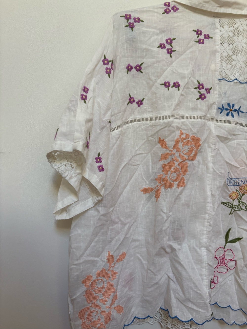 NWOT By Anthropologie 100% Cotton Embroidered Buttondown Shirt Size XL - Picture 13 of 14